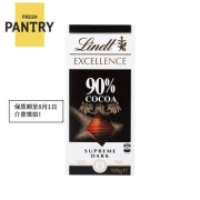 Lindt 瑞士莲 经典特醇排装 90% 黑巧克力 100g *6件 118.68元含税包邮（双重优惠）