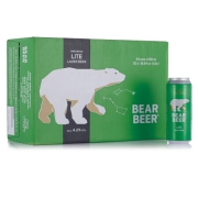 限上海、广东：Harboe 豪铂熊清爽啤酒500ml*24听 *2件
