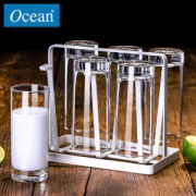 欧欣 Ocean 透明玻璃杯 290ml*6杯 可微波加热