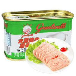 长城牌小白猪火腿猪肉罐头198g