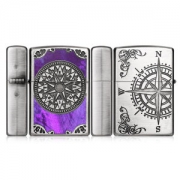 美国原机进口 Zippo 19新款 彩贝星盘刻花 16孔防风打火机