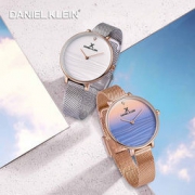 大额神券：Daniel Klein DK11982 蔚蓝海域简约时尚女表 两色 赠贝母手链