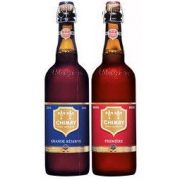 比利时进口 精酿啤酒 Chimay 智美（蓝/红）啤酒礼盒装 750ml*2瓶 *2件