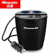 16日0点：Newsmy 纽曼 车载充电器 双usb点烟器一拖二 15.61元包邮（限前200件）