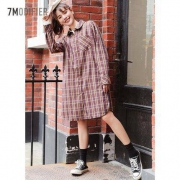27日0点：7．Modifier 709D2005 女士格子衬衫裙