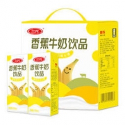限川渝、京东PLUS会员： 三元 香蕉牛奶饮品 200ml*12礼盒装 *9件