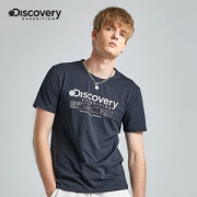 Discovery 男速干弹力印花T恤