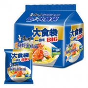 康师傅 方便面 大食袋鲜虾鱼板面 五连包 *13件