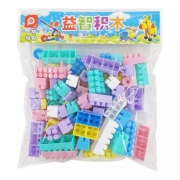 一拼玩具 儿童积木 大颗粒拼插 约100粒袋装*2件