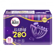 有券的上： Kotex 高洁丝 放肆睡美人鱼扇尾夜用棉柔丝薄卫生巾 280mm 8片 *2件