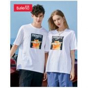 京东PLUS会员： Baleno 班尼路 88002208 情侣款印花T恤