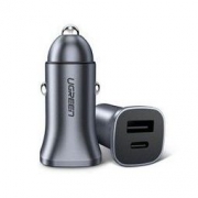 绿联 车载充电器 PD18W快充 一拖二 Type-C/USB-C