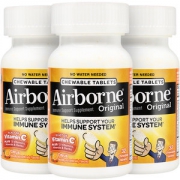 美国产 Schiff旗下 Airborne复合维生素咀嚼片 32粒*3瓶 提高免疫力