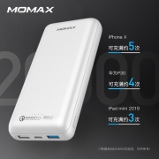 61预告：MOMAX 摩米士 IP70 20000mAh 18W 双向快充 移动电源 79元包邮（需用券）