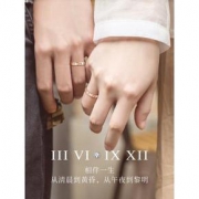 ILCO珠宝 玫瑰金情侣钻石戒指 主钻1分 双重优惠后99元包邮