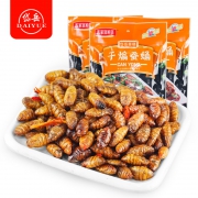 岱岳 香酥蚕蛹 五香蚕蛹 80g*5袋 共400g 11.8元包邮（需用券）