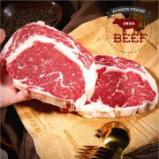享鲜族 澳洲进口 原切无腌制牛排 肉眼4片+沙朗6片 1340g