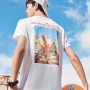 PEACEBIRD MEN 太平鸟 BWDA92189 男士短袖T恤 低至123.3元