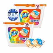 汰渍 Tide 护色防串色洗衣凝珠 19颗X2盒 花果香 洁净无残留 护色防串色不怕洗 洗衣球（新老包装随机发货） *2件