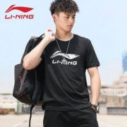 李宁 夏季 短袖＋宽松长裤 运动服套装