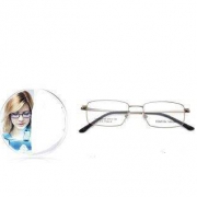 essilor 依视路 中性防辐射钛架全框套镜 914100A412 枪色 镜框+钻晶A4超薄1.56非球面镜片*2片 *3件