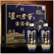 泸州老窖 蓝花瓷 头曲 52度 浓香型 白酒 双瓶礼盒升级版 整箱装 (500ml*2)*3盒