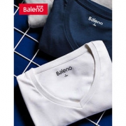 26日0点： baleno 班尼路 88902207 纯色重磅棉打底衫 *4件