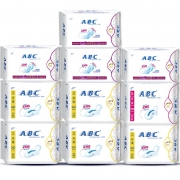 ABC 棉柔亲肤日夜卫生巾组合装 14包 54.9元包邮（需用券）