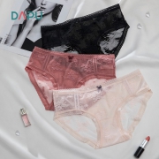 DAPU 大朴 蕾丝网纱高弹女士三角裤 3条装 69元包邮（需用券）