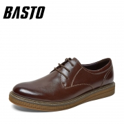 61预告：BASTO 百思图 CCS06CM9A 男士休闲皮鞋 299元（前2小时）