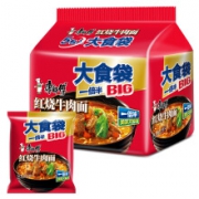 康师傅 方便面大食袋 红烧牛肉袋面 五连包 *2件