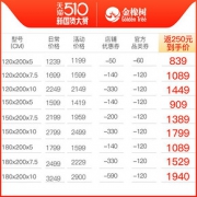 金橡树泰国原产进口天然乳胶床垫护脊纯5cm7.5cm