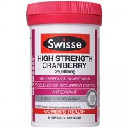京东PLUS会员：Swisse 瑞思 蔓越莓胶囊 30粒 *3件 164.59元含税包邮（多重优惠）