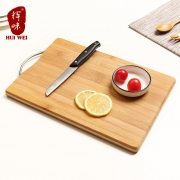 实心碳化工艺，天然耐用不起毛：辉味 大号楠竹砧板 36x26x1.8cm