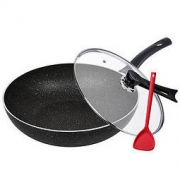 SIRONI 斯罗尼 铠甲系列 麦饭石不粘炒锅 32cm *3件