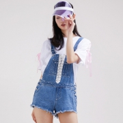 18日0点：KAMA 卡玛 7218254 背带牛仔短裤 13元
