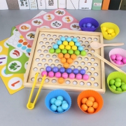 henes 二合一专注力训练玩具 夹珠子+记忆棋 27.8元包邮（需用券）
