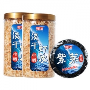 鲜煌 特级淡干无盐即食虾皮 100g*2瓶 宝宝补钙辅食