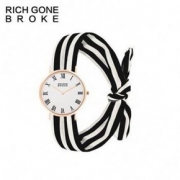 天猫 61预告：Rich Gone Broke 江疏影同款 法国石英绑带手表