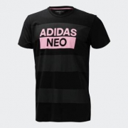18日0点：adidas 阿迪达斯 neo M CS STRPD TEE 男装运动短袖T恤 DW8140