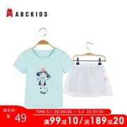 5日0点：ABCKIDS 女童T恤+纱裙套装 *3件