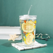 SPZ 尚品志  创意刻度吸管杯 450ML 9.9元包邮（需用券）