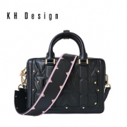 18日0点： KHDesign 明治 K1062 真皮女包宽肩带手提包