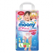 moony 尤妮佳 女婴用拉拉裤 L44片 *5件 344.95元含税包邮（合68.99元/件）