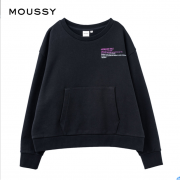 MOUSSY 摩西 028CS790-0110 女士圆领落肩款卫衣 429.6元（合143.2元/件）