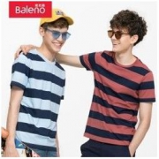 18日0点：Baleno 班尼路 41945537639 撞色条纹短袖T恤
