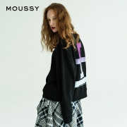 MOUSSY 摩西 028CS790-0110 女士圆领落肩款卫衣 179元