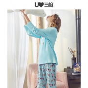 三枪 宽松全棉女士家居服套装