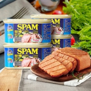 猪肉含量＞90%，198gx4罐  世棒SPAM 火腿午餐肉罐头
