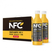 农夫山泉 NFC果汁饮料 100%NFC橙汁 900ml*4瓶 礼盒 *3件